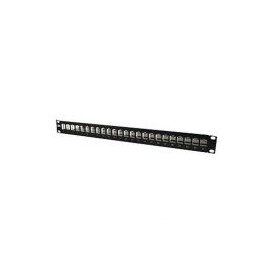 Panel De Parcheo Vacio 3M 19" Keystone Para 24 Conectores Rj-45 Cat-6 Negro Vol-Ppcb-F24K