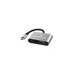 Adaptador Usb-C Perfect Choice Hdmi1 Vga Hembra Usb-C Hdmi Gris Pc-101284
