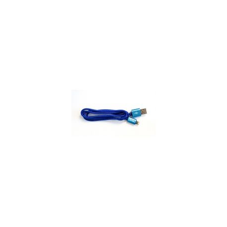 Cable Vorago Cab-209 Dual Micro Usb/Lightning Azul 1M Bolsa