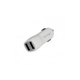 Cargador Para Auto Vorago Au-103 Blanco 2 Puertos Usb Blister