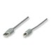 Cable Usb Manhattan A-B 3.0M Gris 317863