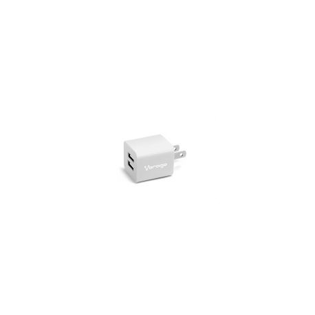 Cargador Para Pared Vorago Au-106 Con 2 Puertos Usb Blanco