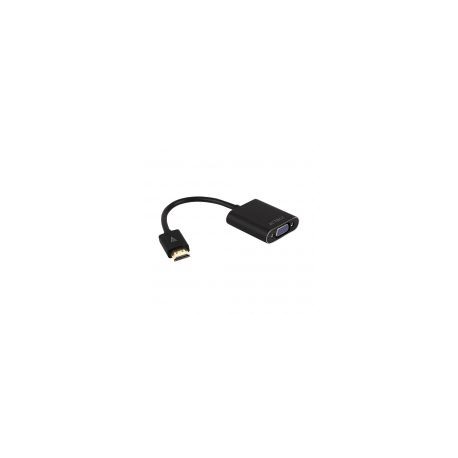 Convertidor Hdmi A Vga Acteck Hdmi-Vga Macho/Hembra Negro 150 Mm