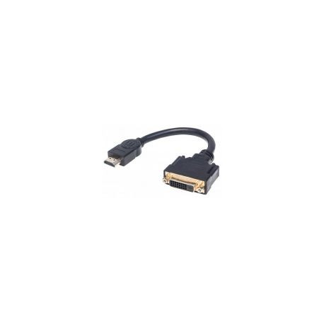 Cable Manhattan Hdmi Macho A Dvi-D Hembra 20Cm Negro 354592