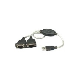 Convertidor Manhattan Usb A Serial Doble Macho 174947