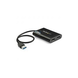 Adaptador Startech Usb 3.0 A 2X Displayport Negro Usb32Dp24K60
