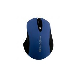 Mouse Inalambrico Techzone Optico 1600Dpi Acabado Ruber Azul 4 Botones