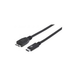 Cable Manhattan Usb 3.0 Micro-B Macho A Usb 3.1 C Macho 1M 353397