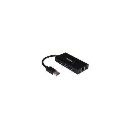Hub Usb 3.0 Aluminio  C/Cable  3Ptos Y Adaptador   Startech St3300Gu3B