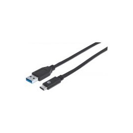 Cable Usb Manhattan Usb A-Usb C Macho 50 Cm Negro 354639