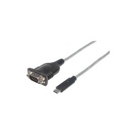 Cable Adaptador Manhattan Usb-C A Db9 Rs232 45Cm 151566