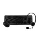 Kit De Teclado Diadema Y Mouse Acteck Kt30 Alambrico/Inalambrico Usb Negro Ac-931687