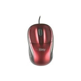 Mouse Easy Line El-993315 Optico Alambrico 800Dpi Rojo