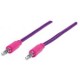 Cable Stereo Manhattan M-M (Stereo) 1.8M Textil Morado/Rosa 352833