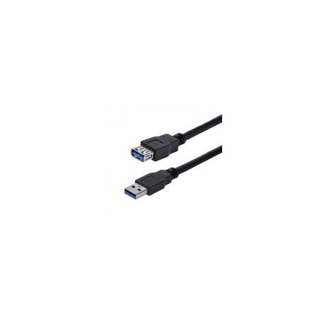 Cable 1M Macho A Hembra Usb3.0A Negro Extensor  Startech Usb3Sext1Mbk