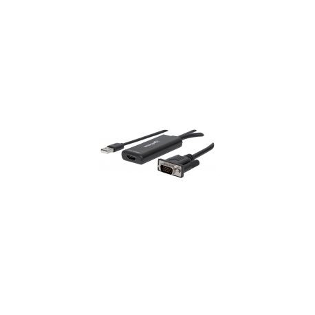 Convertidor Manhattan Video Vga + Audio Usb A Hdmi 152426