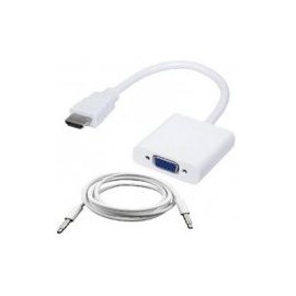 Convertidor Hdmi A Vga Brobotix Hdmi/Vga(D-Sub) Color Blanco